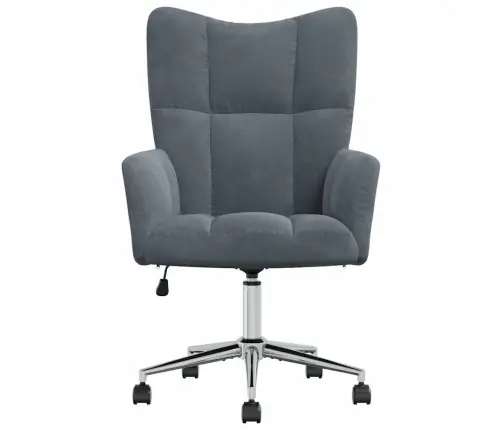 Poilsio Kėdė, Tamsiai Pilkos Spalvos, Aksomas