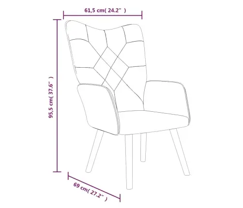 Šūpuļkrēsls, Tekstilmozaīkas Audums Vidaxl