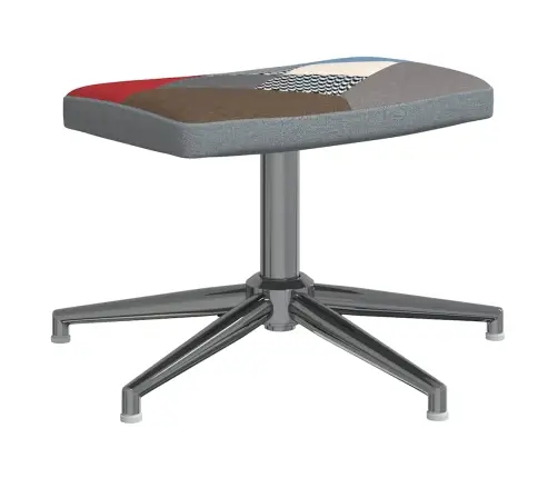 Šūpuļkrēsls Ar Kāju Balstu, Tekstilmozaīkas Audums Vidaxl