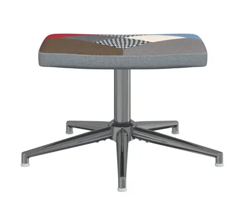 Šūpuļkrēsls Ar Kāju Balstu, Tekstilmozaīkas Audums Vidaxl