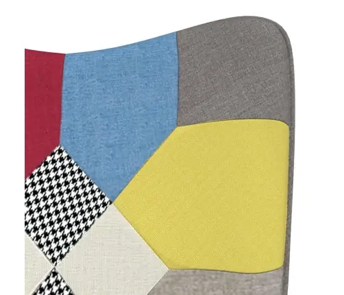 Šūpuļkrēsls Ar Kāju Balstu, Tekstilmozaīkas Audums Vidaxl