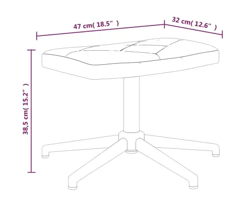 Šūpuļkrēsls Ar Kāju Balstu, Tekstilmozaīkas Audums Vidaxl