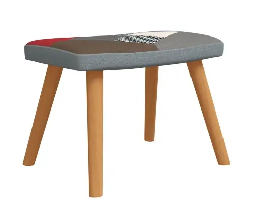 Šūpuļkrēsls Ar Kāju Balstu, Tekstilmozaīkas Audums Vidaxl