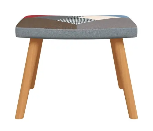 Šūpuļkrēsls Ar Kāju Balstu, Tekstilmozaīkas Audums Vidaxl