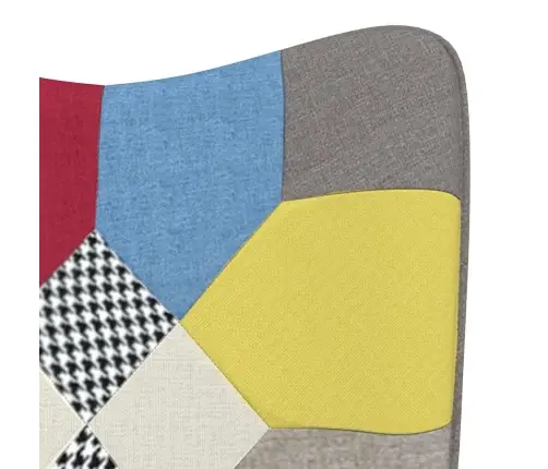 Šūpuļkrēsls Ar Kāju Balstu, Tekstilmozaīkas Audums Vidaxl