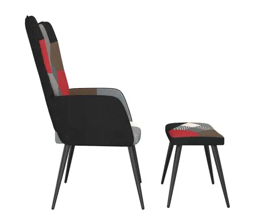 Atpūtas Krēsls Ar Kāju Balstu, Tekstilmozaīkas Audums Vidaxl