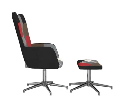 Atpūtas Krēsls Ar Kāju Balstu, Tekstilmozaīkas Audums Vidaxl