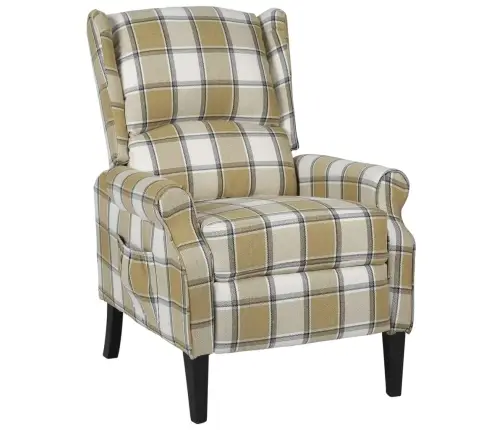 Atpūtas Krēsls, Atgāžams, Zaļš Audums Vidaxl