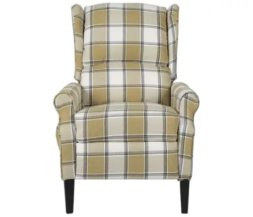 Atpūtas Krēsls, Atgāžams, Zaļš Audums Vidaxl