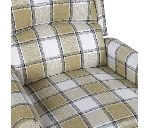 Atpūtas Krēsls, Atgāžams, Zaļš Audums Vidaxl