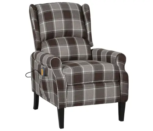 Atlošiamas Masažinis Krėslas, Rudos Spalvos, Audinys