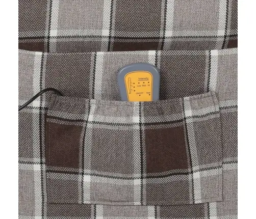 Atlošiamas Masažinis Krėslas, Rudos Spalvos, Audinys