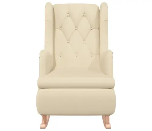 Tugitool Kautšukipuust Kiikjalgadega, Kreemjas, Kangas