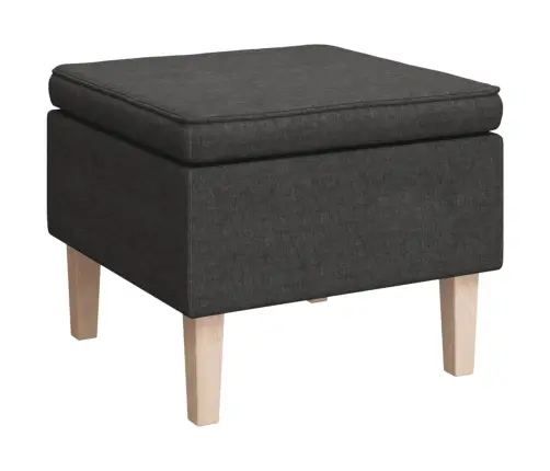 Soliņš Ar Koka Kājām, Tumši Pelēks Audums Vidaxl