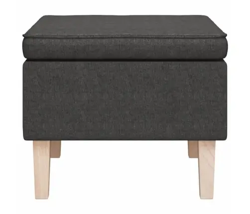 Soliņš Ar Koka Kājām, Tumši Pelēks Audums Vidaxl