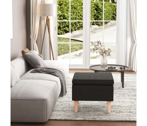 Soliņš Ar Koka Kājām, Melns Audums Vidaxl