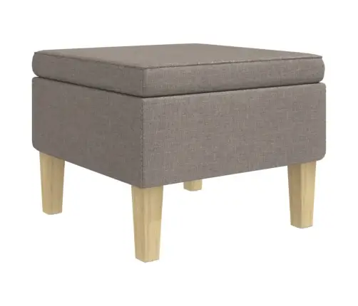 Soliņš Ar Koka Kājām, Pelēkbrūns Audums Vidaxl