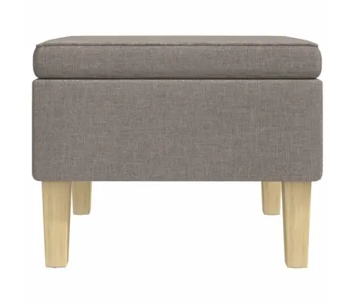 Soliņš Ar Koka Kājām, Pelēkbrūns Audums Vidaxl