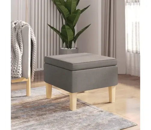 Soliņš Ar Koka Kājām, Pelēkbrūns Audums Vidaxl