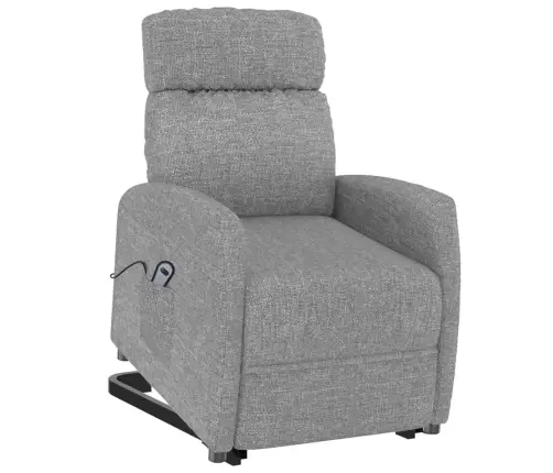 Atpūtas Krēsls, Paceļams, Gaiši Pelēks Audums Vidaxl