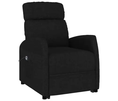 Atpūtas Krēsls, Paceļams, Melns Audums Vidaxl