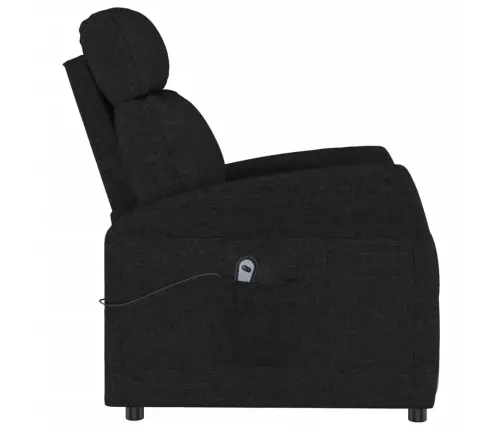 Atpūtas Krēsls, Paceļams, Melns Audums Vidaxl