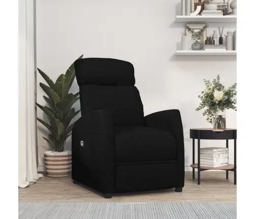 Atpūtas Krēsls, Paceļams, Melns Audums Vidaxl
