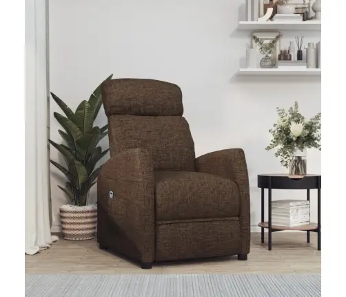 Atpūtas Krēsls, Paceļams, Brūns Audums Vidaxl