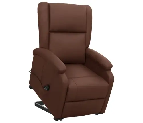 Püsti Tõusmist Toetav Tugitool, Pruun, Kunstnahk