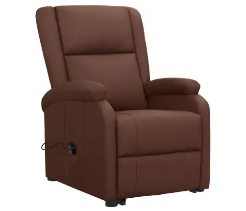 Püsti Tõusmist Toetav Tugitool, Pruun, Kunstnahk