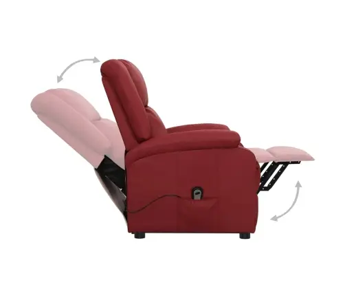 Atsistojantis Krėslas, Raudonojo Vyno Spalvos, Dirbtinė Oda