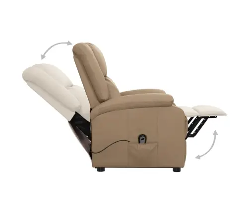 Atsistojantis Krėslas, Kapučino Spalvos, Dirbtinė Oda