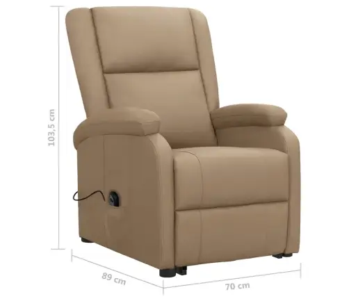 Atsistojantis Krėslas, Kapučino Spalvos, Dirbtinė Oda