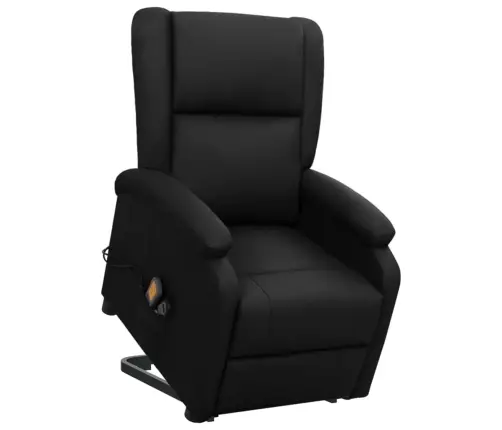 Püsti Tõusmist Toetav Massaažitool, Must, Kunstnahk