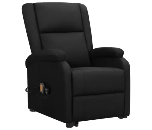 Püsti Tõusmist Toetav Massaažitool, Must, Kunstnahk