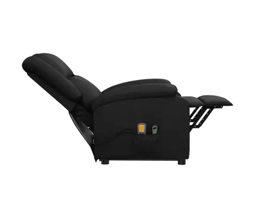 Püsti Tõusmist Toetav Massaažitool, Must, Kunstnahk