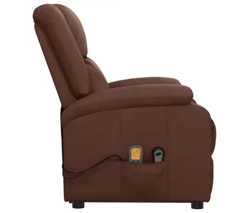 Masāžas Krēsls, Paceļams, Brūna Mākslīgā Āda Vidaxl