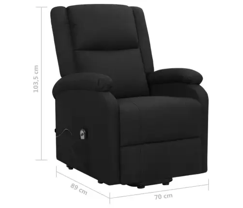 Püsti Tõusmist Toetav Tugitool, Must, Kangas