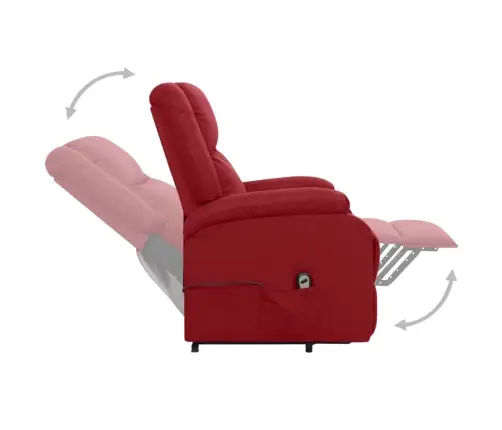 Püsti Tõusmist Toetav Tugitool, Veinipunane, Kangas