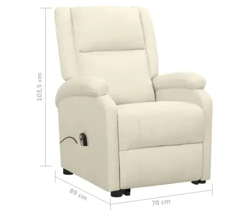 Püsti Tõusmist Toetav Tugitool, Kreemjas, Kangas