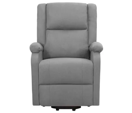 Masāžas Krēsls, Paceļams, Gaiši Pelēks Audums Vidaxl