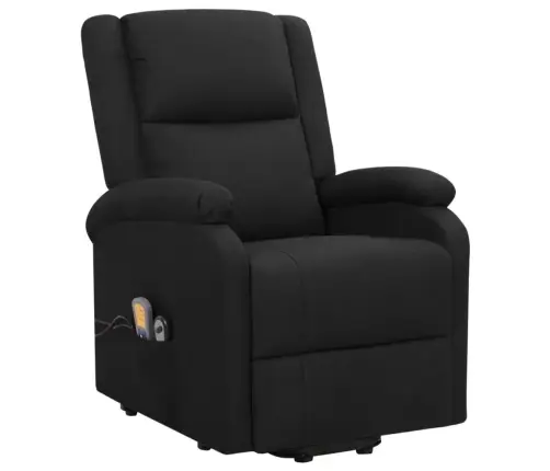 Masāžas Krēsls, Paceļams, Atgāžams, Melns Audums Vidaxl