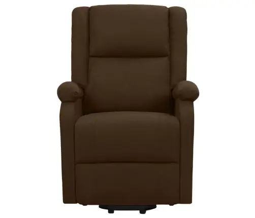 Masāžas Krēsls, Paceļams, Tumši Brūns Audums Vidaxl