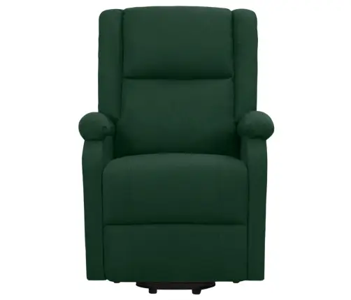 Masāžas Krēsls, Paceļams, Tumši Zaļš Audums Vidaxl