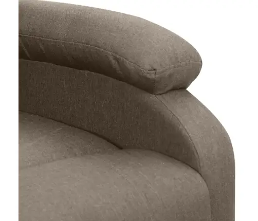 Masāžas Krēsls, Paceļams, Pelēkbrūns Audums Vidaxl