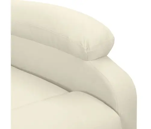 Atsistojantis Masažinis Krėslas, Kreminės Spalvos, Audinys