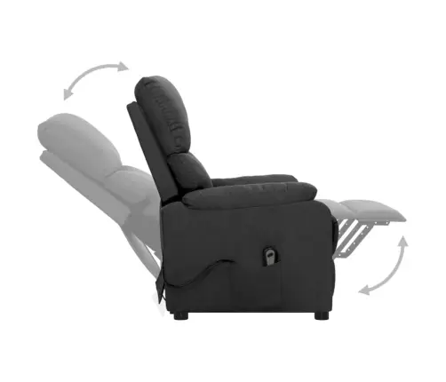 Atpūtas Krēsls, Paceļams, Tumši Pelēks Audums Vidaxl