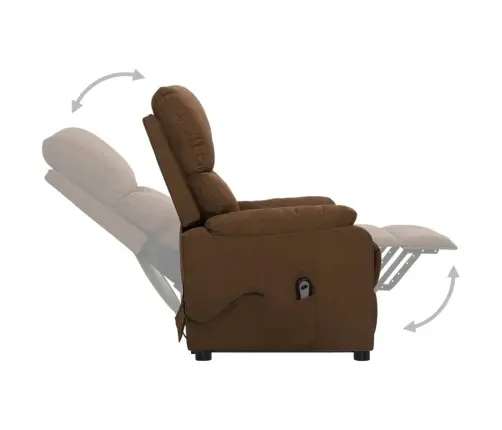 Atpūtas Krēsls, Paceļams, Brūns Audums Vidaxl Atpūtas Krēsls, Paceļams, Brūns Audums Vidaxl