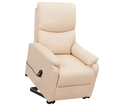 Atpūtas Krēsls, Paceļams, Krēmkrāsas Audums Vidaxl