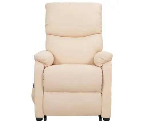Atpūtas Krēsls, Paceļams, Krēmkrāsas Audums Vidaxl